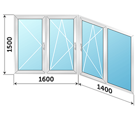 Теплое балконное окно Veka 3000x1500