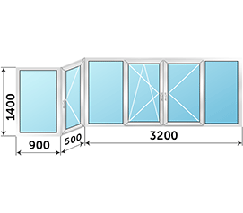 Теплое окно на лоджию Veka 4600x1400